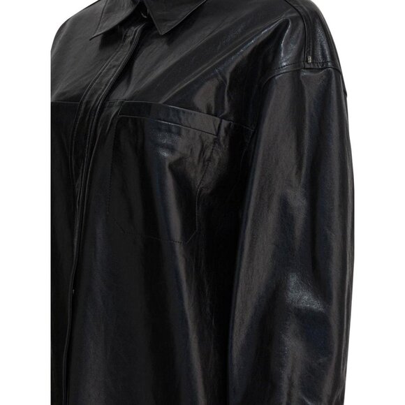 Max Mara Sportmax Leather Shirt tag size 36 Women - Picture 4 of 4